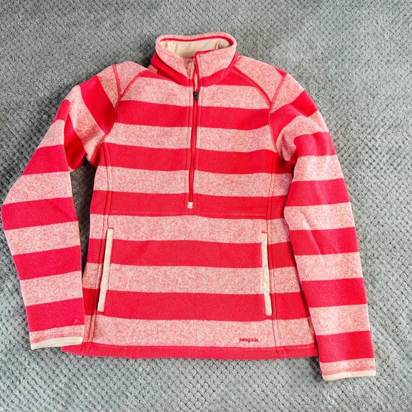 Patagonia Tops - PATAGONIA Pink/Coral Quarterzip Insulated Fleece Pullover Womens S